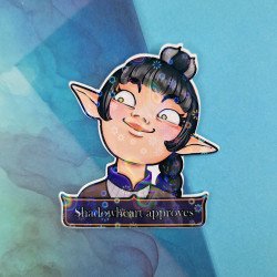 Naklejka "Shadowheart Approves" - Efekt Holo | Sklep Online