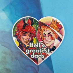 Naklejka "Hell's Greatest Dads" - Hazbin Hotel | Sklep Online