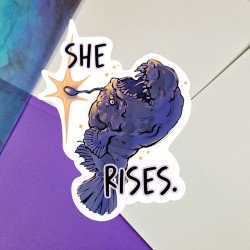 Naklejka "She Rises"  | Efekt Holograficzny | Sklep Online