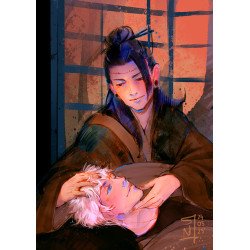 JJK: Kenjaku i Gojo Fanart | Sklep Online