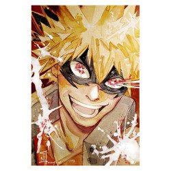 BNHA: Katsuki Bakugo | Wydruk A5 na papierze akwarelowym