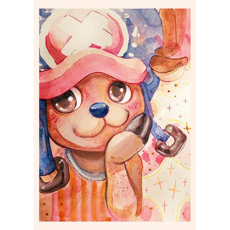OP: Tony Tony Chopper | A5 Wydruk | Akwarela
