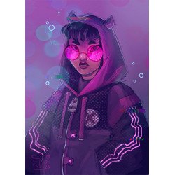 Cyberpunk Girl - Oryginalny Projekt| Sklep Online